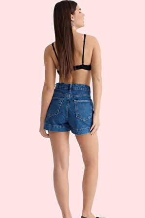 Kadın Mini Denim Şort Etek Pamuk Yüksek Bel Boru Paça Günlük Casual Yaz Aylarının Vazgeçilmezi