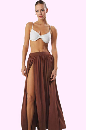 Kadın Yazlık Plaj Eteği Maxi Boy A line Yırtmaçlı Tasarım Günlük Kullanım Kaliteli Malzeme