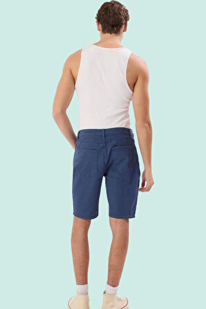 Erkek Slim Fit Denim Şort Stretch Kumaş Normal Bel 5 Cepli Günlük Yaz Aylarının Vazgeçilmezi