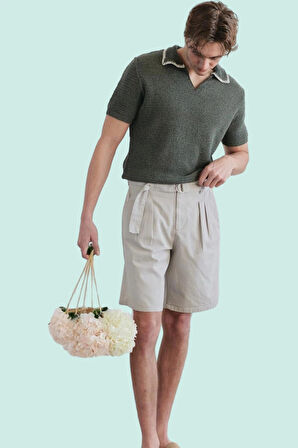 Erkek Yazlık Kapri Şort Dokuma Gabardin Kumaş Rahat Günlük Kombinler Yaz Aylarının Vazgeçilmezi