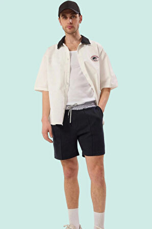 Erkek Modern Straight Kesim Pike Şort Günlük Spor Yaz Kombinleri İçin Stilin Buluştuğu Yer