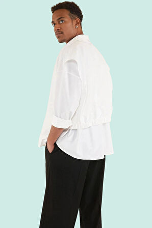 Kadın Yaz Aylarının Vazgeçilmezi Unisex Uzun Kollu Oversize Gömlek Günlük Kullanım Hafta Sonu