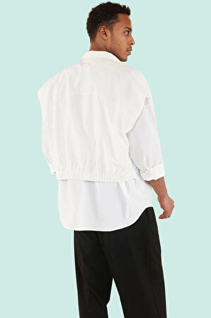 Kadın Yaz Aylarının Vazgeçilmezi Unisex Uzun Kollu Oversize Gömlek Günlük Kullanım Hafta Sonu