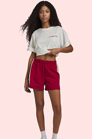 Kadın Kısa Boy Beli Lastikli Şort Örme Kumaş Günlük Kullanım Hafta Sonu Yaz Aylarının Vazgeçilmezi