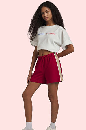 Kadın Kısa Boy Beli Lastikli Şort Örme Kumaş Günlük Kullanım Hafta Sonu Yaz Aylarının Vazgeçilmezi