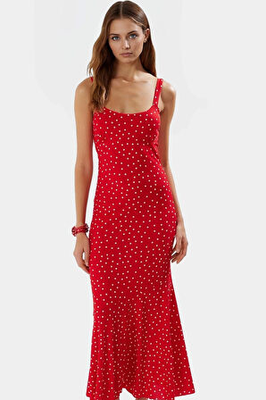 Yazlık Çiçekli Maxi Elbise Bodycon Kesim Nefes Alabilir Polyester Elastan Casual Mükemmel Uyum