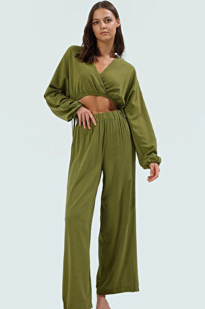 Pamuk Dokuma Bluz Pantolon Takım Plaj ve Günlük Kullanım Özenle Seçilmiş Uzun Ömürlü