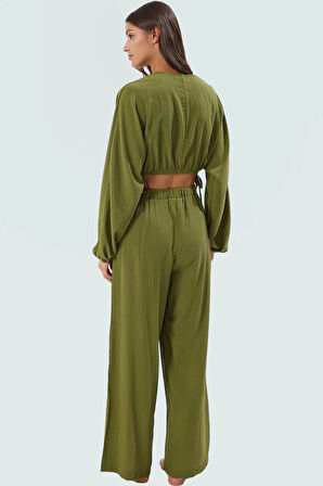 Pamuk Dokuma Bluz Pantolon Takım Plaj ve Günlük Kullanım Özenle Seçilmiş Uzun Ömürlü