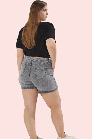 Kadın Büyük Beden Denim Şort Etek; Yüksek Bel Kısa Boy Günlük Stil Yaz Aylarının Vazgeçilmezi