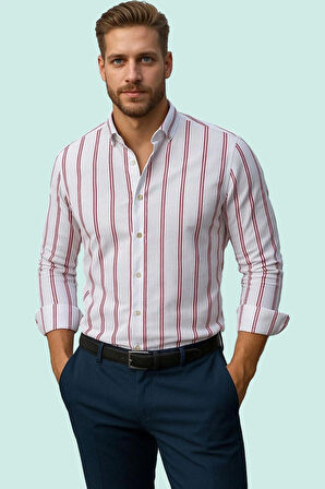 Erkek Basic Gömlek Slim Fit Pamuk Günlük İş Kombinleri için İdeal Yaz Aylarının Vazgeçilmezi