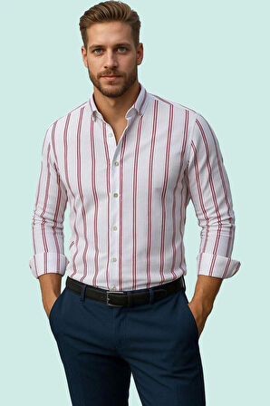 Erkek Basic Gömlek Slim Fit Pamuk Günlük İş Kombinleri için İdeal Yaz Aylarının Vazgeçilmezi