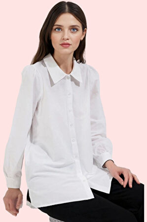 Kadın Uzun Kollu Gömlek Yaka Regular Kalıp Günlük Stil Hafta Sonu Yaz Aylarının Vazgeçilmezi