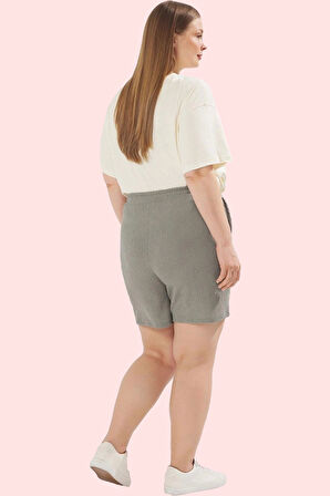 Kadın Yüksek Bel Straight Şort Örme Kumaş Günlük Rahatlık Hafta Sonu Yaz Aylarının Vazgeçilmezi