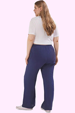 Kadın Viskoz Pamuk Dokuma Pantolon Yüksek Bel Geniş Paça Modern Tasarım Yaz Aylarının Vazgeçilmezi