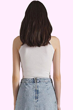 Kadın Pamuklu Denim A Line Mini Etek Bağcıklı Detay Günlük Kullanım Yaz Aylarının Vazgeçilmezi