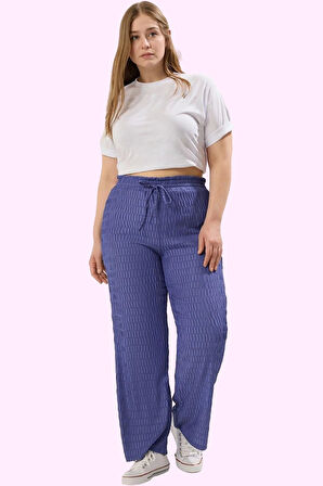 Kadın Polyester Büyük Beden Pantolon Geniş Paça Günlük Kullanım Yaz Aylarının Vazgeçilmezi