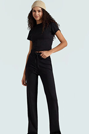 Nefes Alan Yüksek Bel Örme Kumaş Kadın Takım Günlük Şıklık Özel Tasarım Kaliteli İşçilik