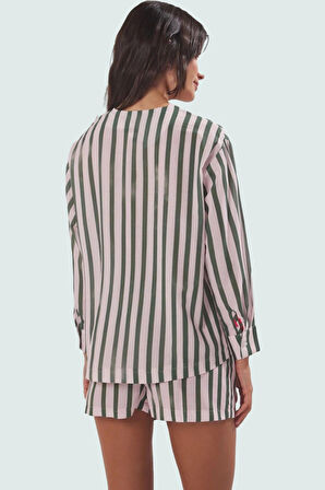 Nefes Alan Pamuklu Vual Bluz Şort Takım Balık Desenli Yazlık Plaj Kombin Seçkin Malzeme