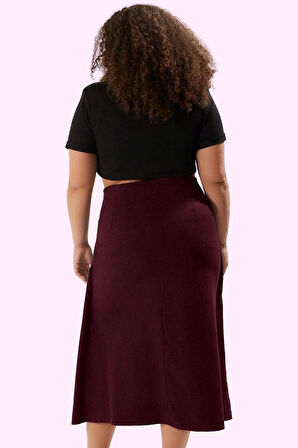 Kadın Saten Dokuma Etek Midi Boy A line Kesim Casual Günlük Kullanım Yaz Aylarının Vazgeçilmezi