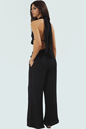 Yazlık Bluz Pantolon Takım V Yaka Kolsuz Viskoz Kumaş Nefes Alabilir Kaliteli İşçilik