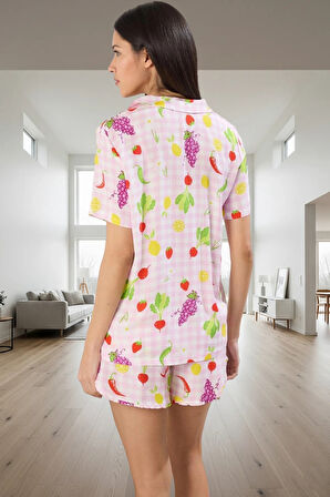 Nefes Alan Viskoz Pijama Takımı Yaz İçin Mükemmel Seçim Kaliteli İşçilik Modern Stil