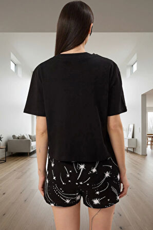 Mantar Desenli Pamuklu Pijama Takımı Rahat ve Şık Uyku Görünüm Modern Stil