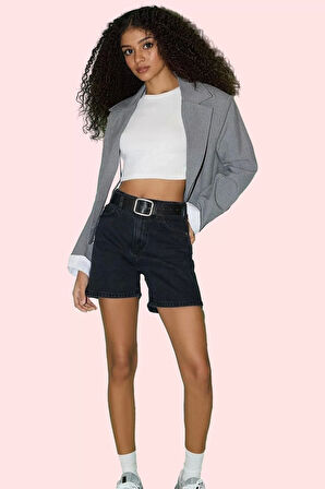 Kadın Kısa Boy Denim Şort Pamuk Geniş Paça Günlük Şıklık Hafta Sonu Yaz Aylarının Vazgeçilmezi