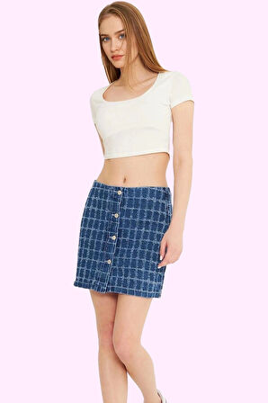 Kadın Yazlık Pamuk Mini Denim Şort Etek Şık Ve Rahat Günlük Kullanım Yaz Aylarının Vazgeçilmezi