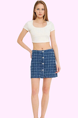 Kadın Yazlık Pamuk Mini Denim Şort Etek Şık Ve Rahat Günlük Kullanım Yaz Aylarının Vazgeçilmezi