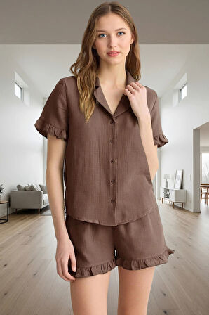 Müslin Dokuma Pijama Takımı %100 Pamuk Konforu Premium Kalite Özenle Seçilmiş