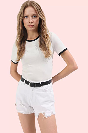 Kadın Denim Şort Yüksek Bel Kısa Boy Geniş Paça Pamuk Yaz Günlük Kullanım Kaliteli Malzeme