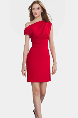 Şık Mini Elbise 90 cm Boy Finike Dokuma Bodycon Kesim Profesyonel Görünüm Rahat Ve