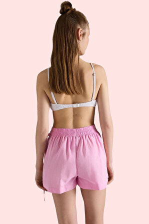 Kadın Pamuklu Plaj Şort Etek Yüksek Bel Dar Paça Yazlık Günlük Kullanım Yaz Aylarının Vazgeçilmezi