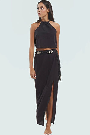 Rahat ve Şık Kadın Bluz Etek Takımı Viskoz Kumaş Yazlık Çok Trend Tasarım