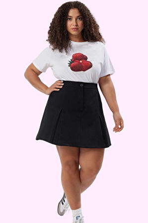 Kadın Yazlık Mini Şort Etek Büyük Beden Rahat Günlük Casual Hafta Sonu Yaz Aylarının Vazgeçilmezi