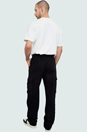Erkek Modern Straight Fit Kargo Pantolon Pamuk Gabardin Kumaş Günlük Stil Kaliteli Malzeme