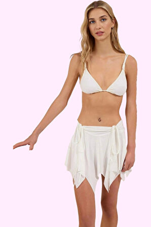 Kadın Örme Mini Etek Pamuk Bodycone Kesim Yazlık Plaj Günlük Kullanım Yaz Aylarının Vazgeçilmezi