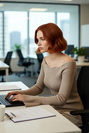 Kadın Carmen Yaka Uzun Kollu Fitted Akrilik Triko Üst Gündüz Gece Basic Fitilli Dokuma Kombin