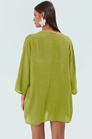 Yazlık Bluz Şort Takım Nefes Alan Viskoz Pamuk Kumaş V Yaka Truvakar Kol Zarifane Tasarım