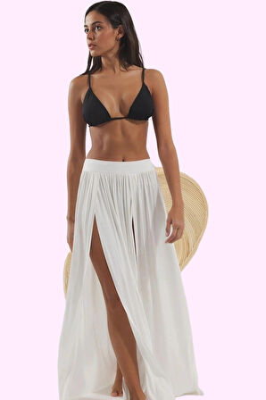 Kadın Yazlık Plaj Eteği Maxi Boy A line Yırtmaçlı Tasarım Günlük Kullanım Kaliteli Malzeme