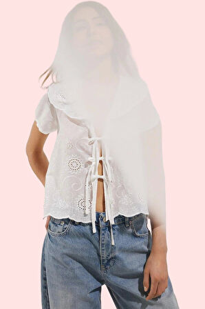 Kadın Yazlık Gömlek Pamuk V Yaka Kısa Kollu İş ve Günlük Hafta Sonu Yaz Aylarının Vazgeçilmezi