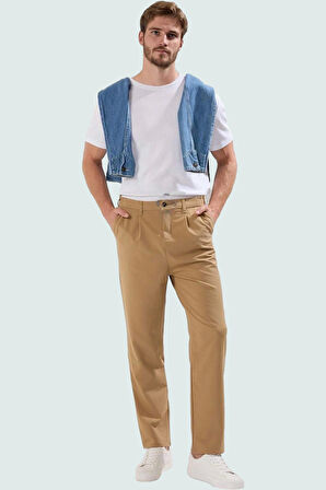 Erkek Modern Pantolon Geniş Paça Rahat Kalıp Sürdürülebilir Üretim Yaz Aylarının Vazgeçilmezi