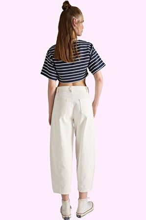 Kadın Boru Paça Pantolon Pamuk Rahat Kalıp Günlük Ve İş Hayatı Hafta Sonu Kaliteli Malzeme