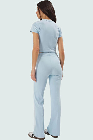 Nefes Alan Yüksek Bel Örme Kumaş Kadın Takım Günlük Şıklık Özel Tasarım Kaliteli İşçilik