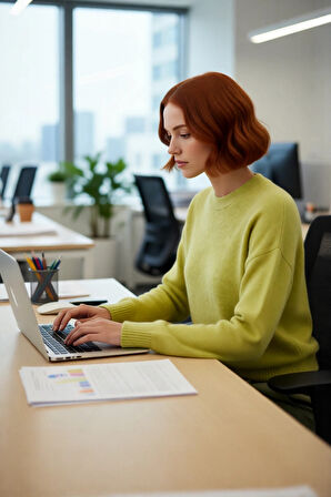 Kadın Modern Oversize Triko Kazak Bisiklet Yaka Düşük Kol Rahat Ve Şık Görünüm Sağlar Kaliteli