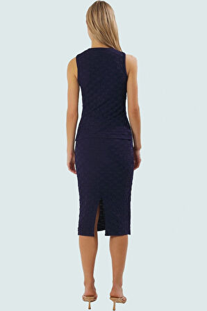 Dokulu Triko Yelek Etek Takım Yazlık Rahat Profesyonel Görünüm Mükemmel Uyum