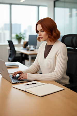 Kadın Regular Kalıp Düz Desen V Yaka Fitilli Reglan Kol Triko Kazak Günlük Şıklık Ve Rahatlık