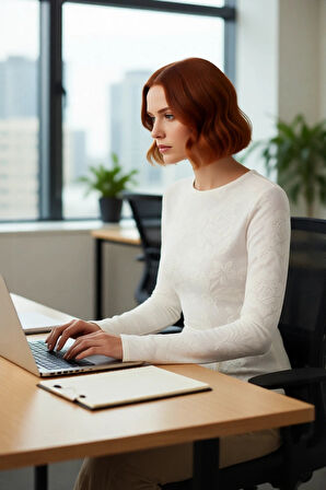 Kadın Uzun Kollu Fitted Triko Kazak İlkbahar Sonbahar İçin Çiçek Desenli Zarif Günlük Seçim