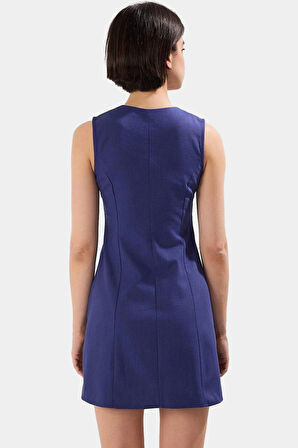 Şık ve Rahat Dokuma Gömlek Elbise 80 Pamuk 20 Keten Mini Boy Kolsuz Premium Kalite