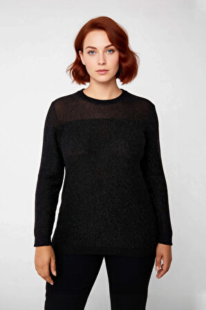 Kadın Bodycone Kesim Uzun Kol Bisiklet Yaka Fitilli İnce Triko Kazak Gün Boyu Rahatlık Sağlar